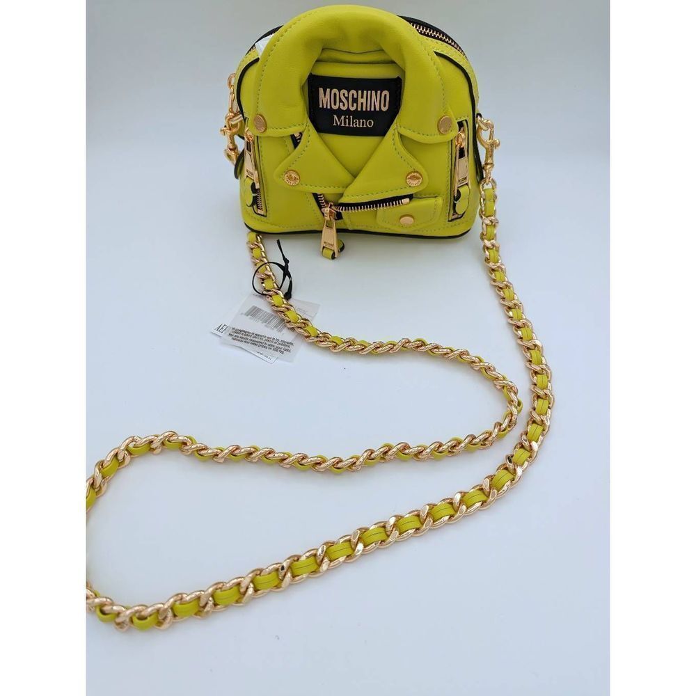 MOSCHINO Biker Dome Small Chain Crossbody Bag NEW - Picture 2 of 8